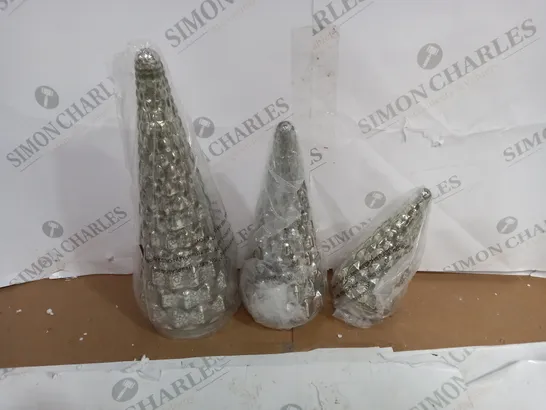 ALISON CORK SET OF MERCURY GLASS TREES