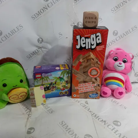BOX OF APPROX 20 ASSORTED TOYS TO INCLUDE - SWIZZLES AVOCADO - LEGO FRIENDS 41697 - JENGA ECT