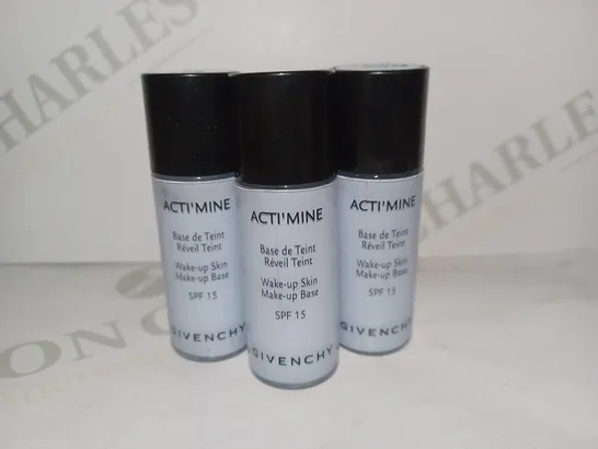 LOT OF APPROX 20 X 15ML GIVENCHY ACTI'MINE WAKE-UP SKIN MAKE-UP BASE SPF15 - 4 ACTI PLUM 