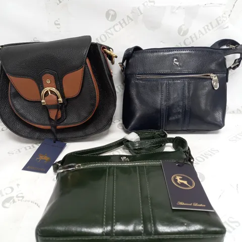 BOX OF APPROXIMATELY 10 ASSORTED HANDBAGS TO INCLUDE ASHWOOD LEATHER, KIPLING, PAUL COSTELLOE ETC