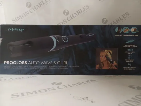 BOXED REVAMP PROGLOSS AUTO WAVE & CURL AUTO ROTATING CURLER