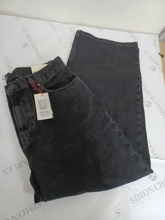 BOG BLACK WIDE LEG DENIM JEANS SIZE 32/30