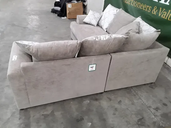 QUALITY DESIGNER CORNER SOFA - BEIGE FABRIC 