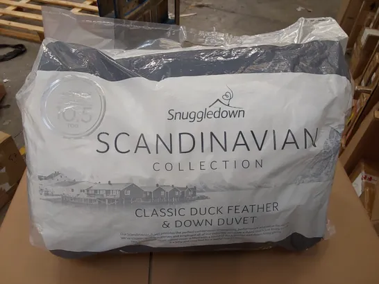 BAGGED SNUGGLEDOWN SCANDINAVIAN 10.5 TOG SINGLE DUCK FEATHER & DOWN 230TC DUVET