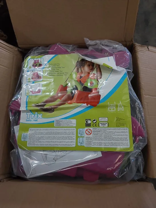 3 X BOXED BABY SWING SEATS - COLOURS MAY VARY