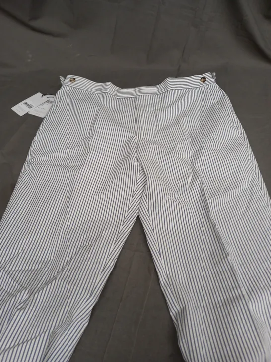 REISS BARR SEERSUCKER MIXE BLACK & WHITE TROUSER - SIZE 32