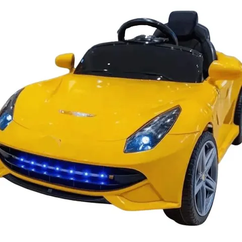 BRAND NEW BOXED KIDS FERRARI STYLED 12V RIDE ON CAR YELLOW 