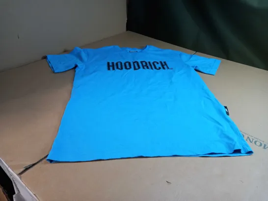 HOODRICH BLUE/LOGO CREW NECK TEE - SMALL