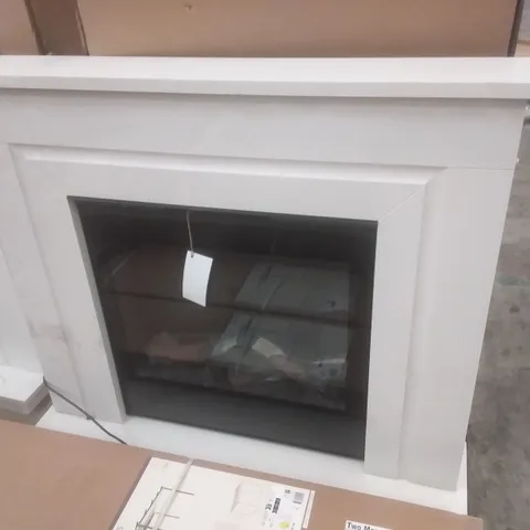 WHITE FRAME ELECTRIC FIREPLACE