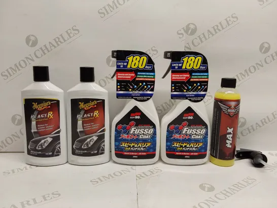 BOX OF BRAND NEW CAR CLEANING AND DETAILING PRODUCTS TO INCLUDE;