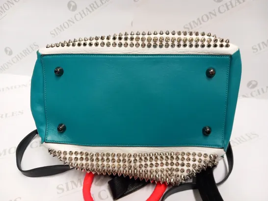 CHRISTIAN LOUBOUTIN PANETTONE SMALL CALF NEVADA/SPIKES BAG