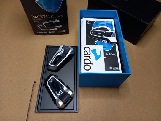 BOXED CARDO PACKTALK BOLD MESH AND BLUETOOTH COMMUNICATION SYSTEM DUO