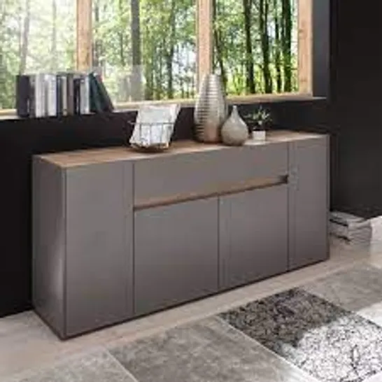 BRAND NEW BOXED AYAN FARBE ANTHRACITE SIDEBOARD (ONLY 1 OF 2 BOXES, INCOMPLETE)
