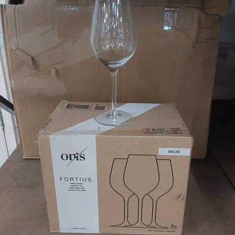 BOXED SET OF APPROX 11 ONIS FORTIUS WINE GLASSES (2 BOXES)
