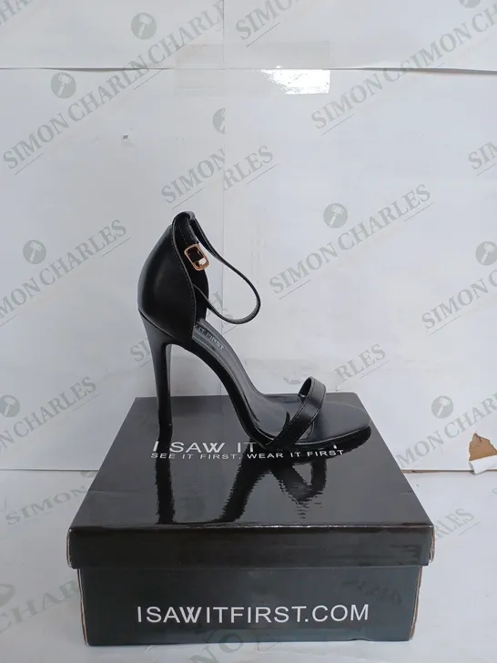 I SAW IT FIRST STILETTO BARELY THERE HEELED SANDALS IN BLACK - UK 5 