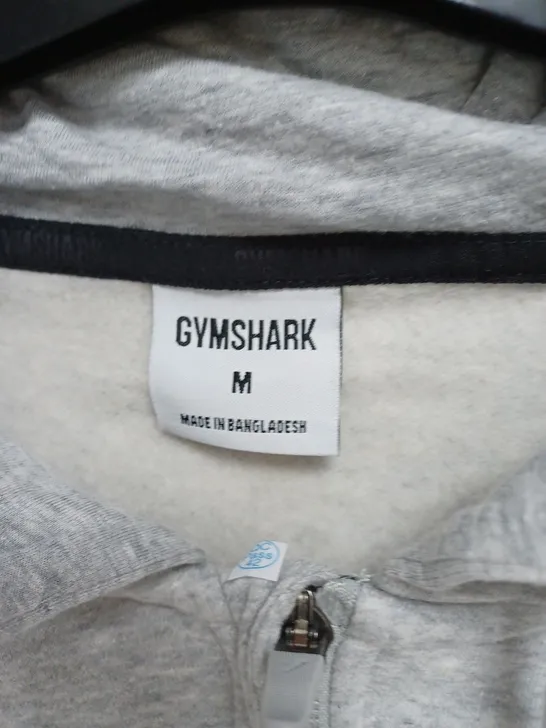 GYMSHARK GREY LOGO HOODIE- MEDIUM