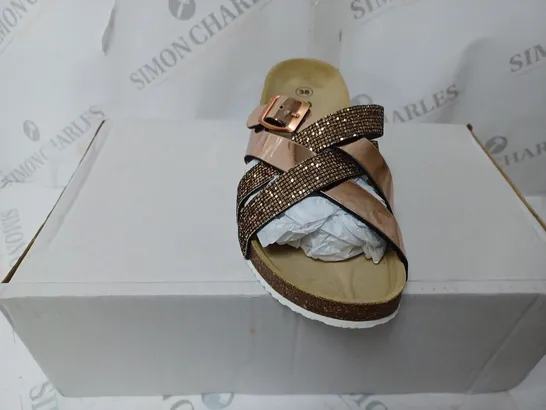 BONOVA ROSE GOLD SANDALS SIZE 5