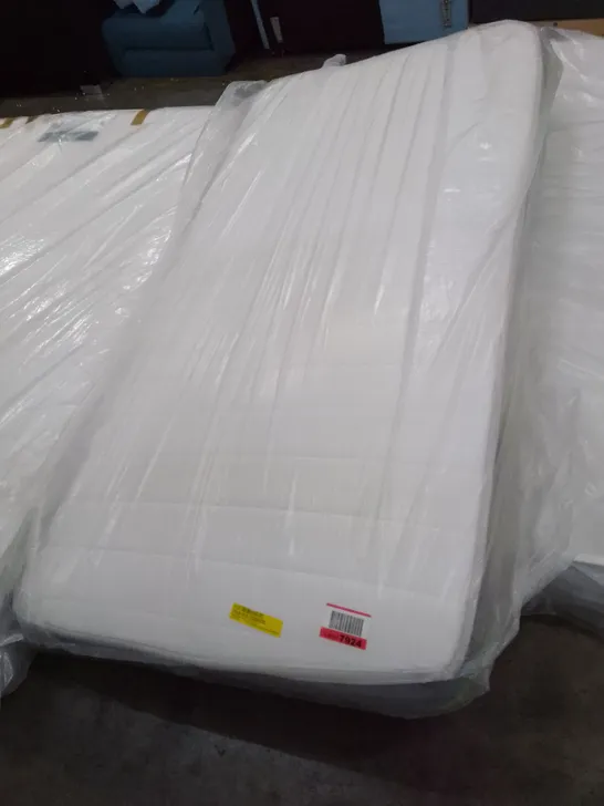 QUALITY BAGGED 3FT SINGLE HYBRID FIBRE FOAM OPEN COIL MATTRESS 