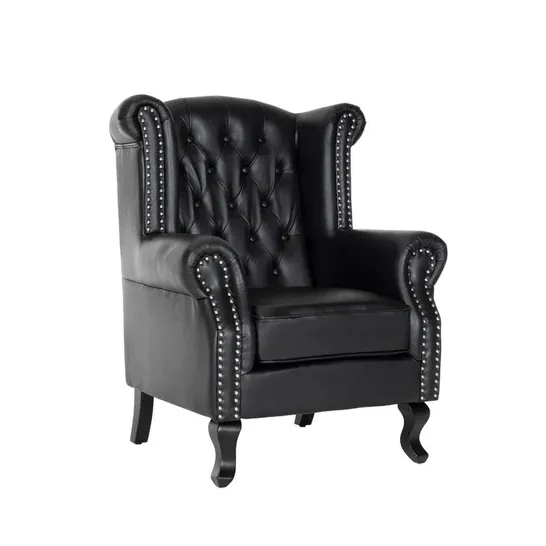 BOXED WINGBACK PANAVISTA CHAIR IN BLACK 