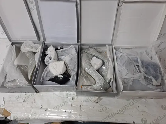 APPROXIMATELY 10 PAIRS OF ASSORTED BOXED AND UNBOXED SHOES TO INCLUDE SANDALS, AND TRAINERS 