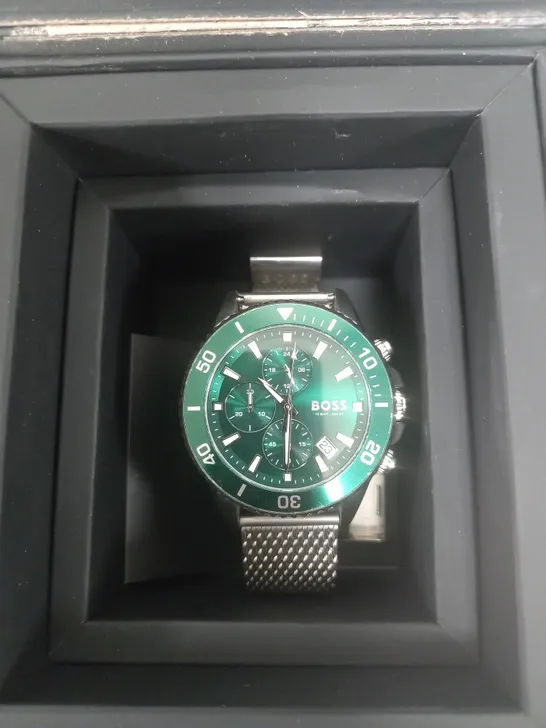 BOSS ADMIRAL GREEN CHRONOGRAPH WATCH RRP £329