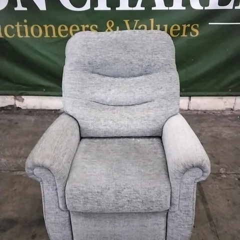 QUALITY BRITISH DESIGNED & MANUFACTURED G PLAN HOLMES POWER RECLINER CHAIR FARROW ICE FABRIC