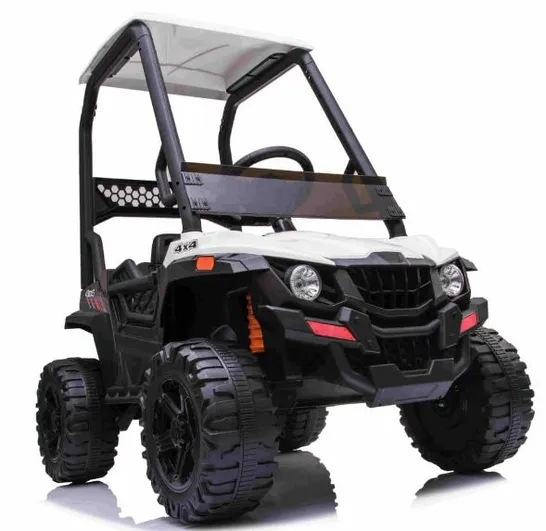 BRAND NEW BOXED RENEGADE COMBI UTV 12V RIDE ON JEEP Â€“ HIGH TOP MODEL + TRAILER WHITE(2 BOXES)