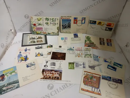 BOX OF APPROX 50 ASSORTED COLLECTABLE STAMPS IN VARIOUS CONDITIONS