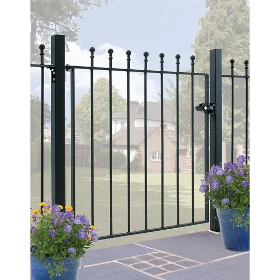 WRAPPED BEGONIA BALL TOP METAL GARDEN GATE - 1067MM X 915MM (1 ITEM)