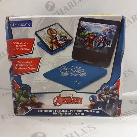 BOXED AVENGERS PORTABLE DVD PLAYER