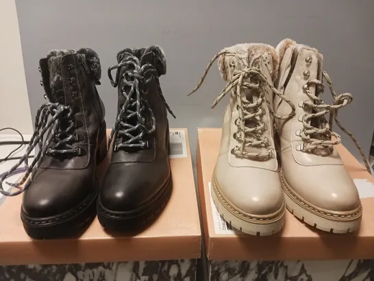 APPROXIMATELY 9 BOXED PAIRS OF MODA IN PELLE HIKER BOOTS IN VARIOUS COLOURS & SIZES