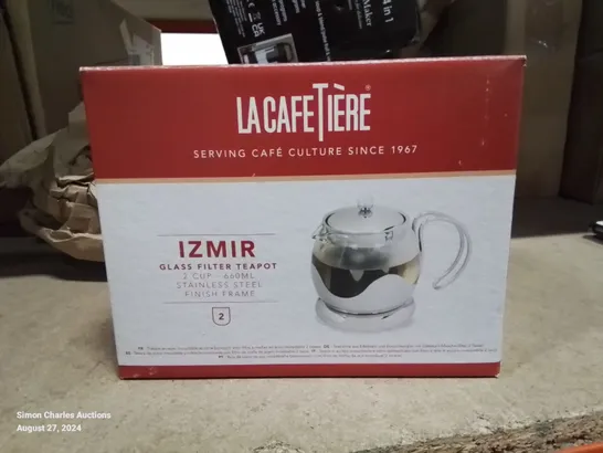 BOXED LA CAFETIRE LE TEAPOT GLASS LOOSE LEAF TEAPOT WITH INFUSER