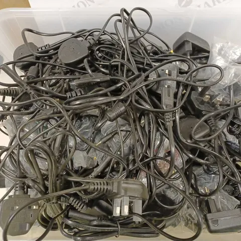 BOX OF APPROX 65 CABLES 