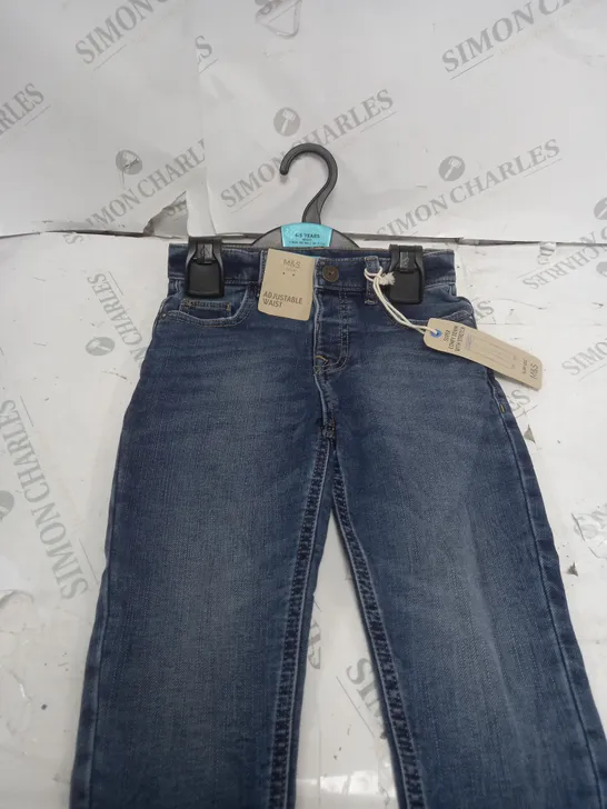 M&S ADJUSTABLE WAIST SUPER COMFY DENIM WITH STRETCH