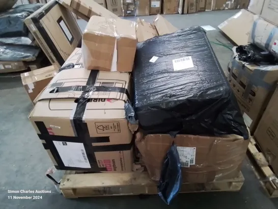 PALLET CONTAINING VARIOUS BOXED FURNITURE PARTS AND OTHER HOUSEHOLD ITEMS ETC.