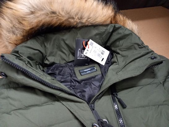 SUPERDRY FAUX FUR FUJI JACKET IN KHAKI - 10