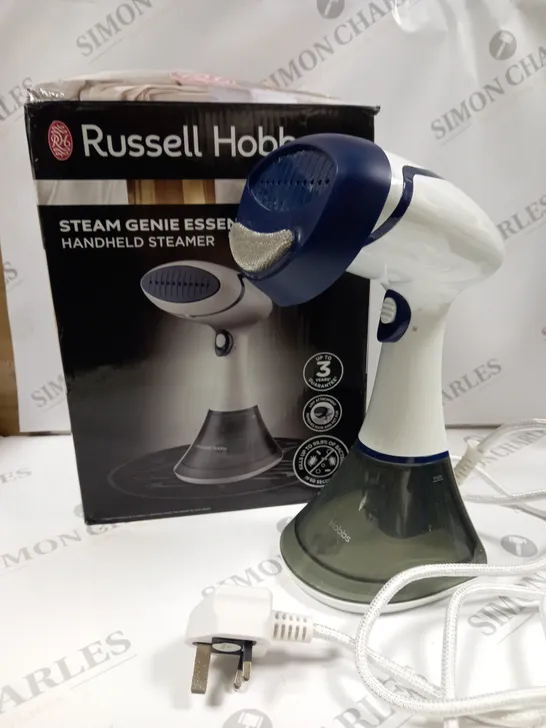 BOXED RUSSELL HOBBS STEAM GENIE ESSENTIAL HANDHELD STEAMER 