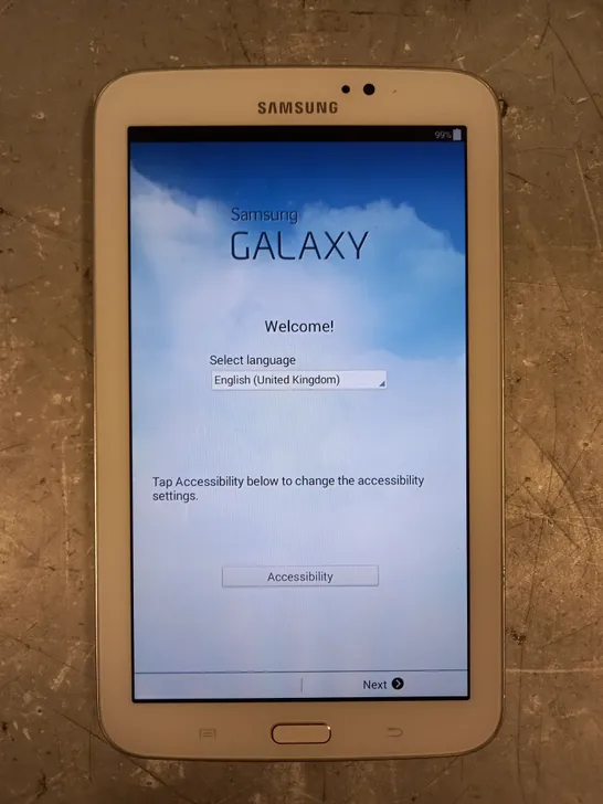 SAMSUNG GALAXY TAB 3 ANDROID TABLET IN WHITE