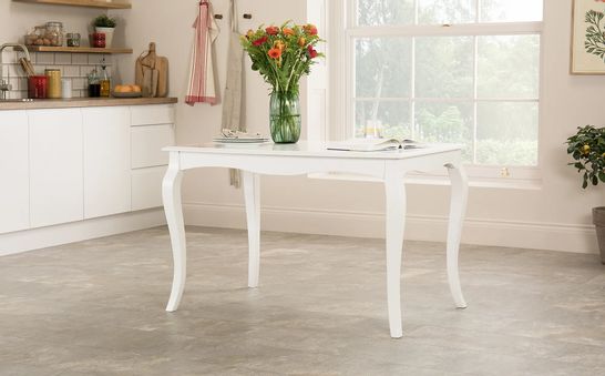 BOXED CLARENDON WHITE 120CM DINING TABLE (2 BOXES)