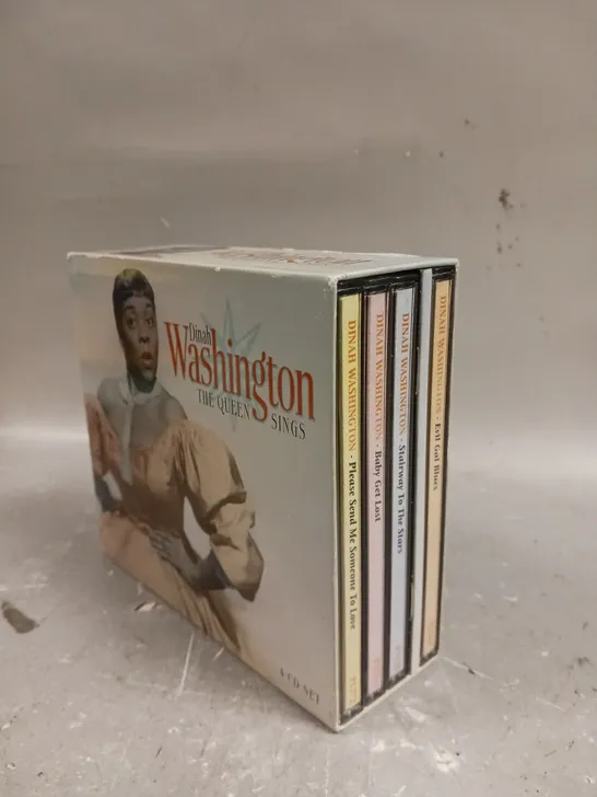 DINAH WASHINGTON THE QUEEN SINGS 4 CD BOX SET 