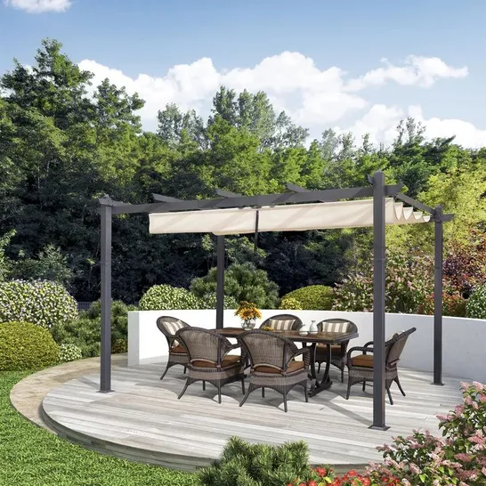 BOXED 3.65M X 3M ALUMINIUM PERGOLA (1 BOX)