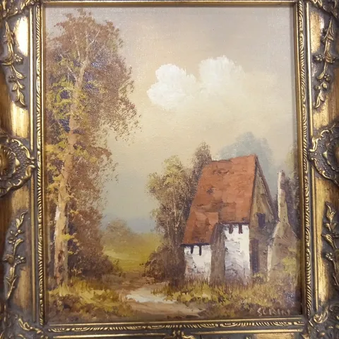 GOLD FRAMED PAINTING SIGNED SURIN