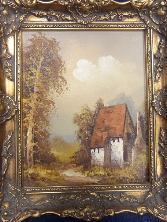 GOLD FRAMED PAINTING SIGNED SURIN