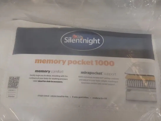 QUALITY BAGGED 5' KINGSIZE SILENTNIGHT MEMORY POCKET 1000 MATTRESS 