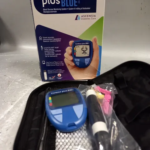 BOXED CONTOUR PLUS BLUE BLOOD GLUCOSE MONITORING SYSTEM 