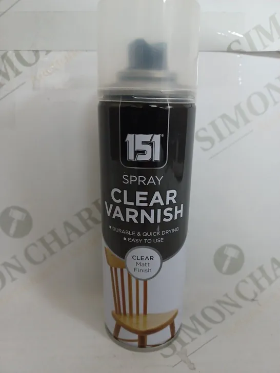 box of 12 151 spray clear varnish in clear matt finish 