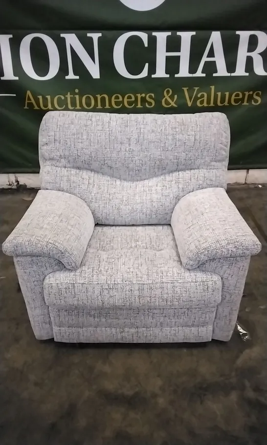 QUALITY BRITISH DESIGNED & MANUFACTURED G PLAN STRATFORD MANUAL RECLINER ARMCHAIR HARBOUR SLATE FABRIC