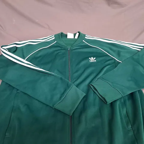 ADIDAS ORIGINAL ZIPPED JACKET IN GREEN SIZE 2XL