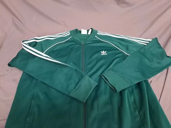 ADIDAS ORIGINAL ZIPPED JACKET IN GREEN SIZE 2XL