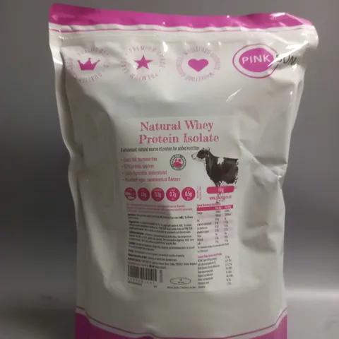 PINKSUN NATURAL WHEY PROTEIN ISOLATE UNFLAVOURED 1KG